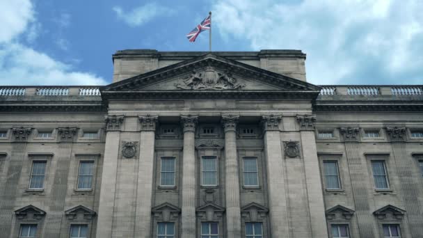 Buckingham Palace Building Front Flag Angleterre Royaume Uni Mars 2020 — Video