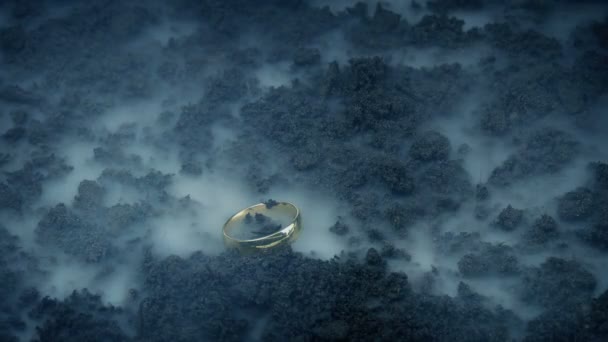 Anillo Mágico Recogido Tierra Brumosa — Vídeo de stock