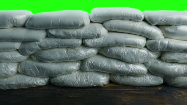 Drugs Stacked Table Green Screen — Stock Video