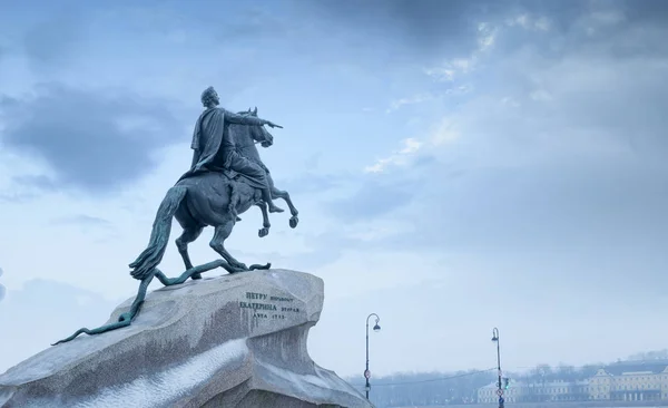 Petr veliký monument v Petrohradu, Rusko — Stock fotografie