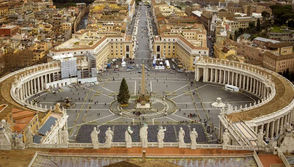 Panorama de la ciudad del Vaticano durante la Navidad, Roma, Italia — Foto de Stock
