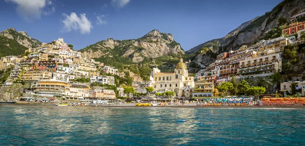 Panorama över Positano staden, Amalfikusten, Italien — Stockfoto