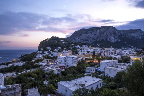 Capri Island di notte, Italia — Foto Stock