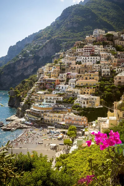 Positano città sulla Costiera Amalfitana, Campania, Italia — Foto Stock