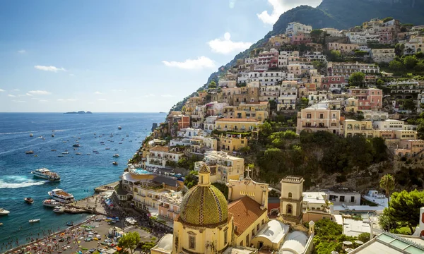 Panorama da cidade de Positano, Costa Amalfitana, Itália — Fotografia de Stock