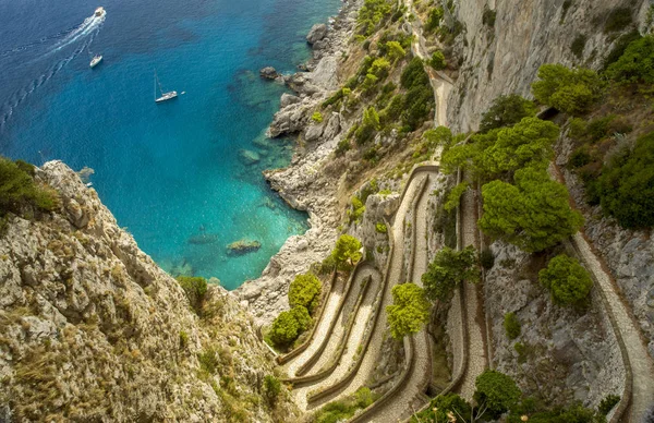 Via Krupp en la isla de Capri en Italia —  Fotos de Stock