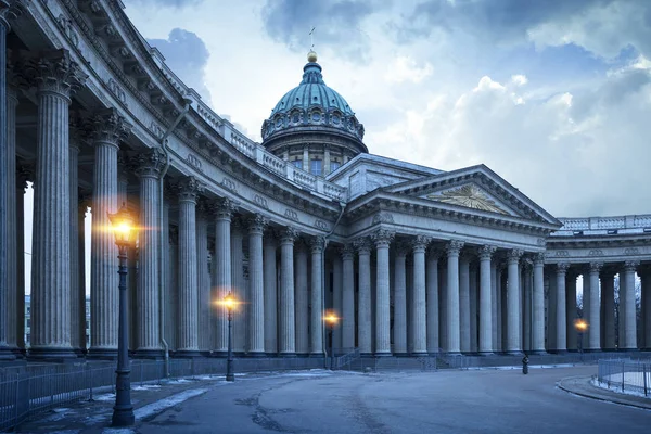 Kazan Cathedral in St.Petersburg by night, Russia — Stock Photo, Image