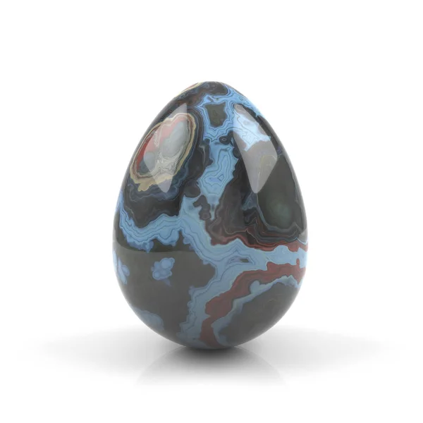 Colorful Easter egg isolated on white background - 3D rendering — Stock Photo, Image