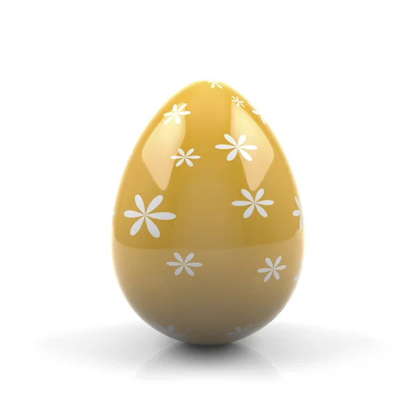 Colorful Easter egg isolated on white background - 3D rendering — Stock Photo, Image