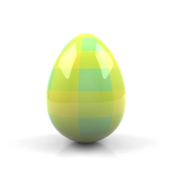 Beyaz zemin üzerine - 3d render izole renkli Paskalya yortusu yumurta — Stok fotoğraf