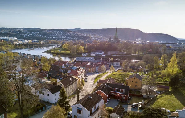 Antenowe panorama miasta Trondheim — Zdjęcie stockowe