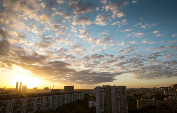 Panorama of Moscow city skyline, Russia