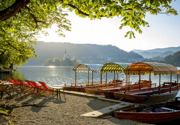 Panorama do lago Bled, Eslovénia — Fotografia de Stock