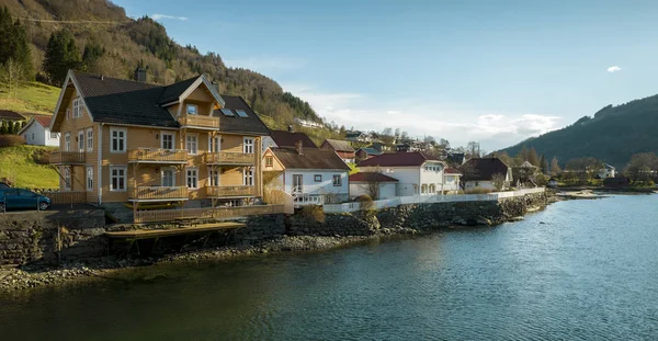 Stryn cidade na Noruega — Fotografia de Stock