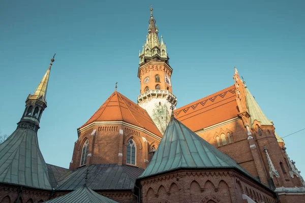 Igreja de São José no distrito de Podgorze, na cidade de Cracóvia, Polônia — Fotografia de Stock