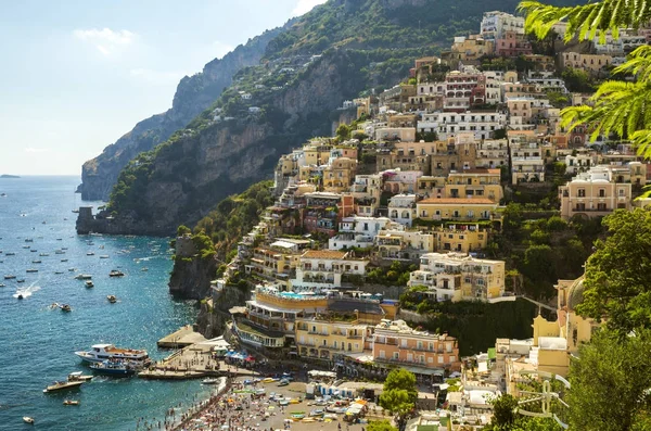 Costiera Amalfitana Positano comune in Campania, Italia — Foto Stock