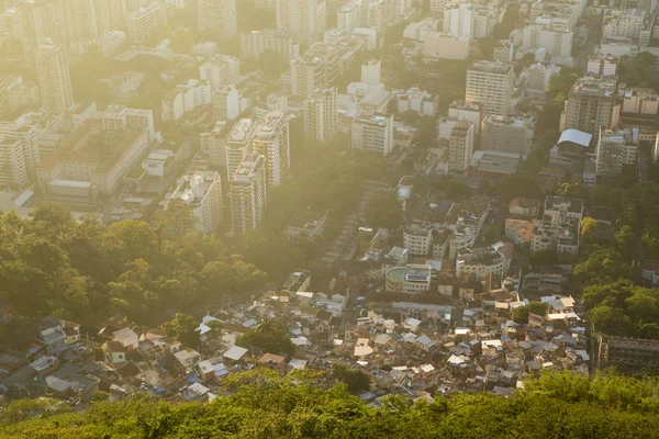 Inequality - contrast between poor and rich in Rio de Janeiro, B
