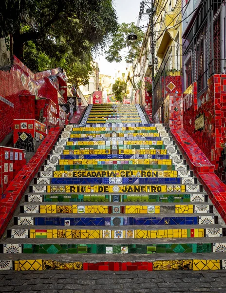 Escadaria Selaron - stairway in Lapa district in Rio de Janeiro, — Stok fotoğraf
