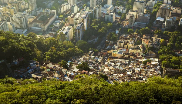 Inequality - contrast between poor and rich people in Rio de Jan