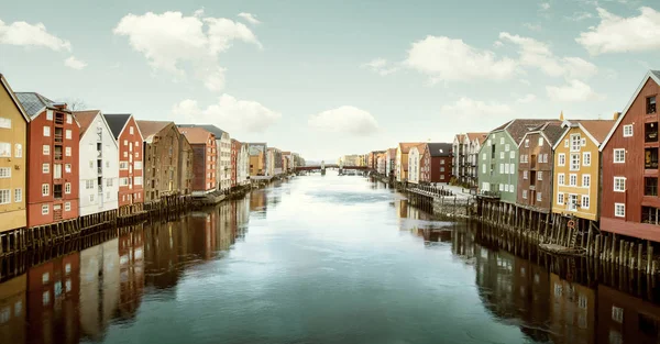 Panorama över Trondheim, Norge — Stockfoto