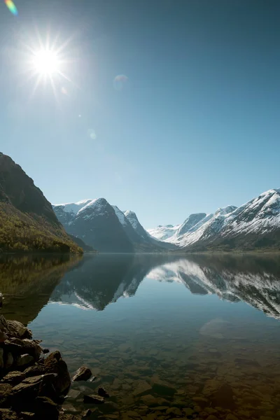 Naturaleza idílica de Noruega — Foto de Stock