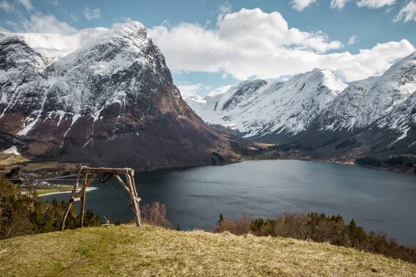 Idylická krajina norské panorama — Stock fotografie