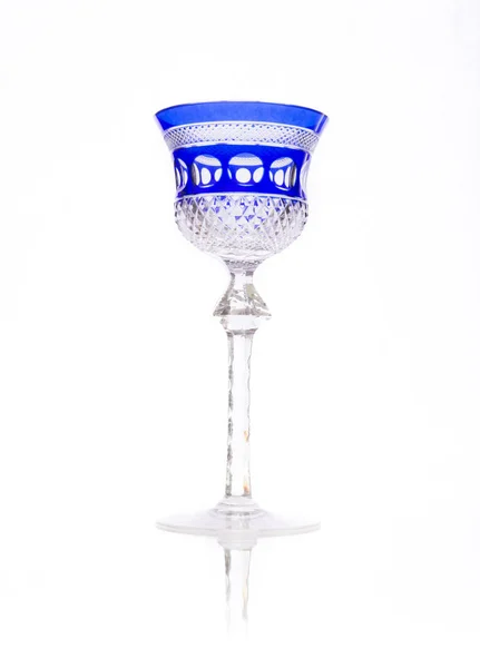 Antique crystal wineglass isolated on white background — Stock Photo, Image