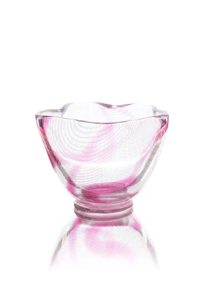 Antique glass bowl isolated on white background — Stock Photo, Image