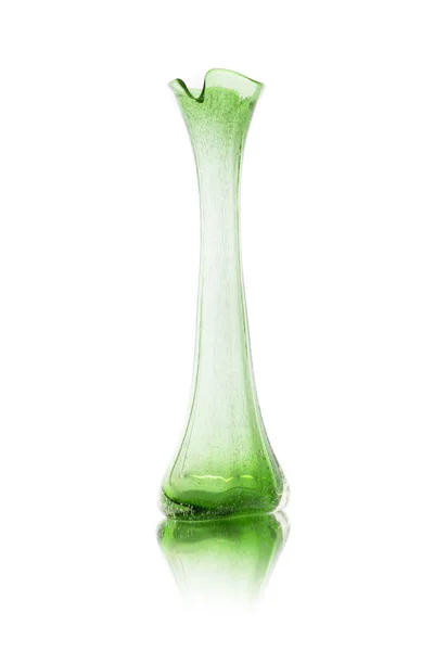 Vaso de vidro vintage isolado no fundo branco — Fotografia de Stock