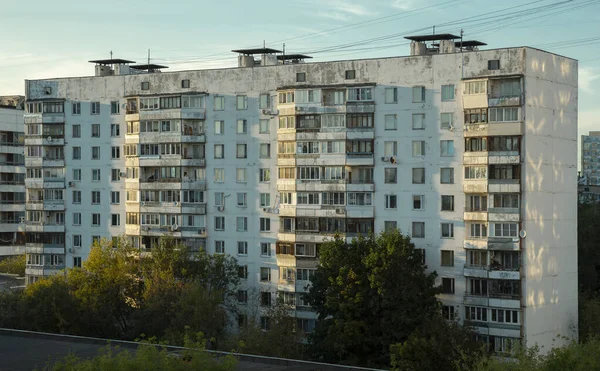 Budynek Prefabrykowany Moskwie Rosja — Zdjęcie stockowe