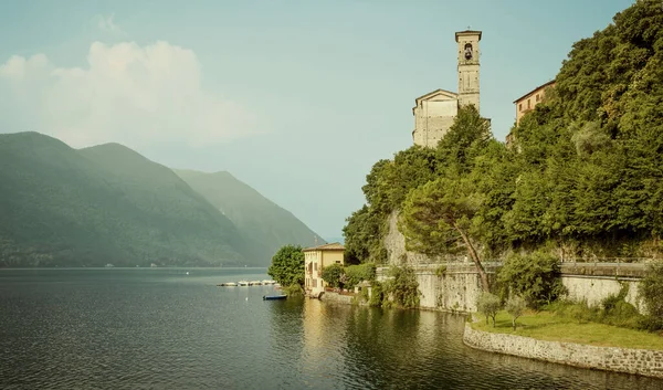 Paisaje Del Lago Lugano Suiza — Foto de Stock