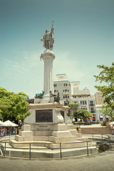 San Juan Puerto Rico June 2015 Christopher Columbus Monument Old — Stock Photo, Image