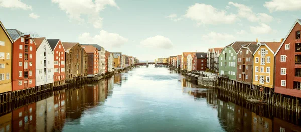 Panorama Trondheim Noruega — Fotografia de Stock