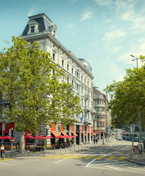 Architektur Von Zürich Zentrum Der Altstadt Schweiz — Stockfoto