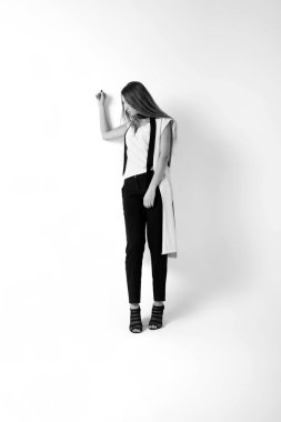 Çok güzel ve seksi kız giyim reklam için.