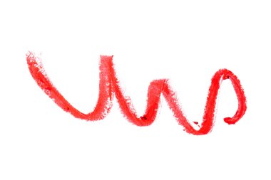 Beautiful beyaz zemin üzerine kırmızı ruj doymuş.