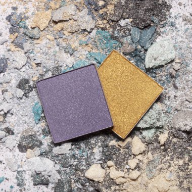 Moda makyaj üstten görünüm, yakın çekim.