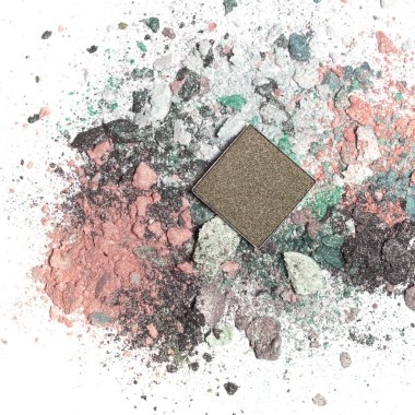 Moda makyaj üstten görünüm, yakın çekim.