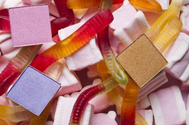 Arka plan tatlılar göze için gölgeler