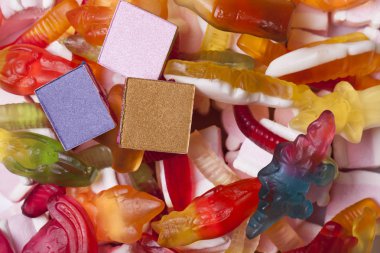 Arka plan tatlılar göze için gölgeler