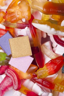 Arka plan tatlılar göze için gölgeler