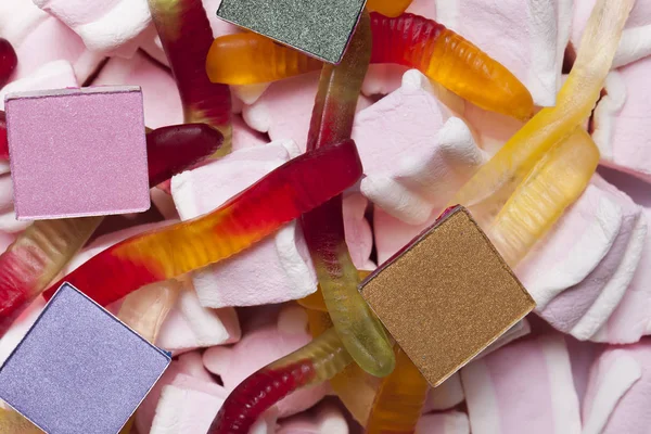 Arka plan tatlılar göze için gölgeler