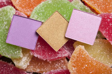 Reklam için güzel makyaj Üstten Görünüm