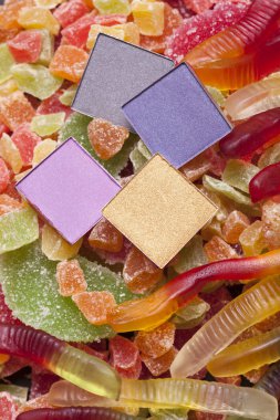 Reklam için güzel makyaj Üstten Görünüm