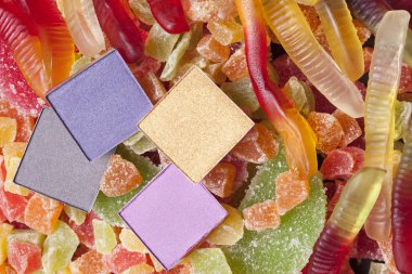 Reklam için güzel makyaj Üstten Görünüm