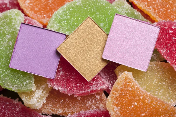 Reklam için güzel makyaj Üstten Görünüm