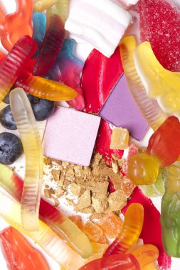 Reklam için güzel makyaj Üstten Görünüm