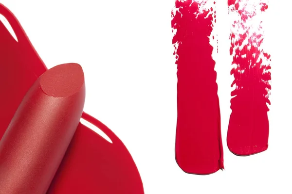 Modefoto von rotem Lippenstift — Stockfoto