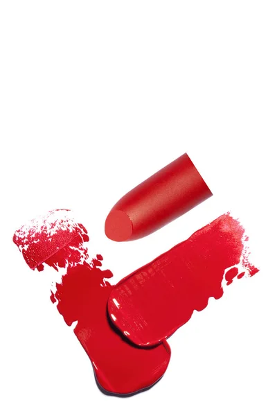 女性の赤い口紅のクローズ アップ — ストック写真