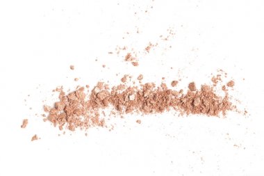 Beyaz arka plan üzerinde şık makyaj örnek